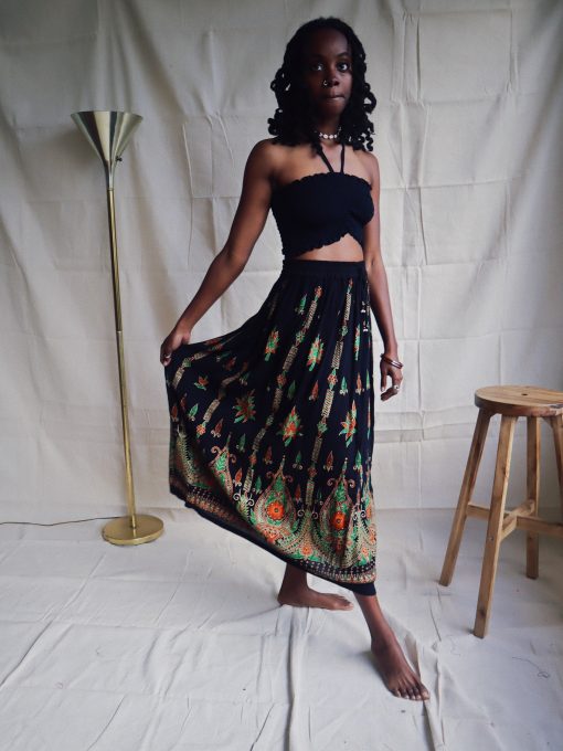 Delilah Maxi Skirt in Black - Image 4
