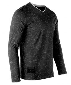 Alternative view of ZIMEGO Mens Basic Fashion Layered Cuff V-Neck Slim Athletic Long Sleeve T-Shirt