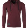 ZIMEGO Mens Vintage Dyed Thermal Long Sleeve Lightweight Fashion Hooded Henley