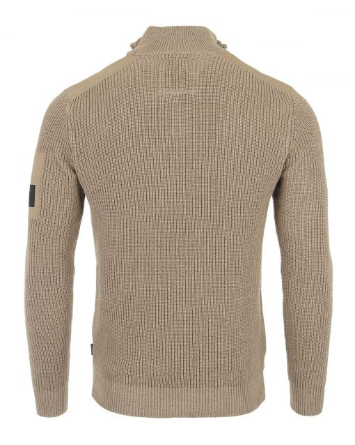 ZIMEGO Mens Long Sleeve Pullover Quarter Zip Mock Neck Polo Sweater - Image 3