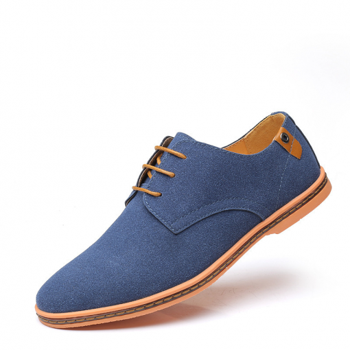 Men Casual Solid Color Tendon Sole Plus Size Shoes - Image 3