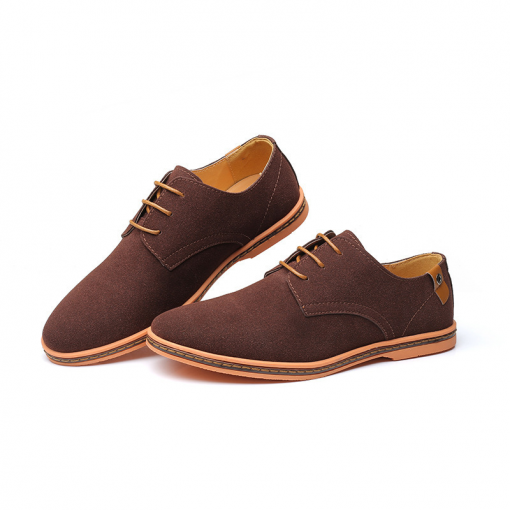 Men Casual Solid Color Tendon Sole Plus Size Shoes - Image 4
