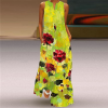 Women Vintage Printed Long Skirt Dress