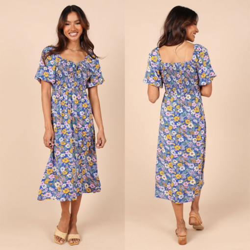 Bohemian High Waist V-Neck Dress - Image 6