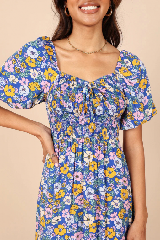 Bohemian High Waist V-Neck Dress - Image 5
