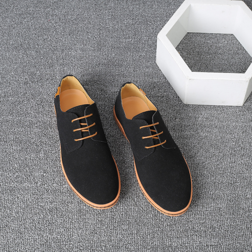 Men Casual Solid Color Tendon Sole Plus Size Shoes - Image 9