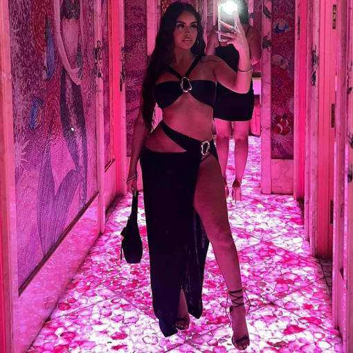 Sexy Strap Tube Top Split Skirt - Image 4