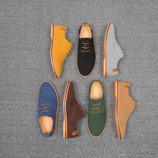 Men Casual Solid Color Tendon Sole Plus Size Shoes - Image 10