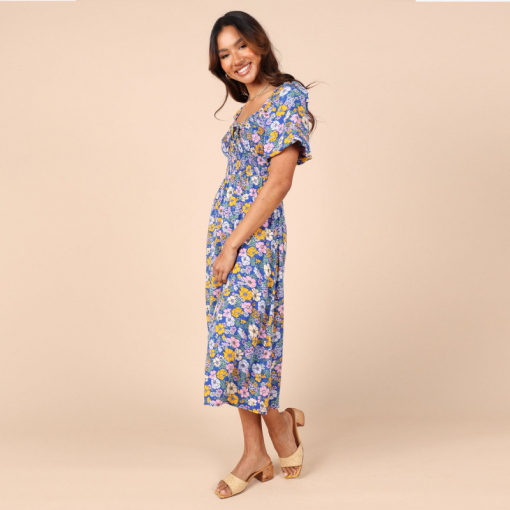 Bohemian High Waist V-Neck Dress - Image 2