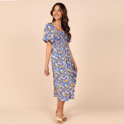 Bohemian High Waist V-Neck Dress