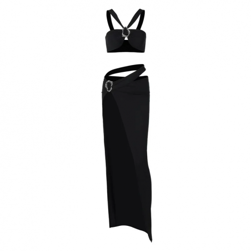 Sexy Strap Tube Top Split Skirt - Image 5