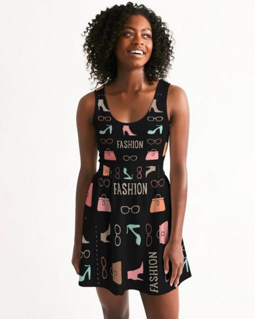 Fashion Me Fabulous Womens Scoop Neck Skater Dress - Image 5