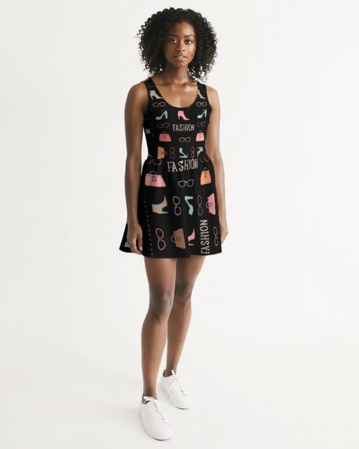 Fashion Me Fabulous Womens Scoop Neck Skater Dress - Image 3