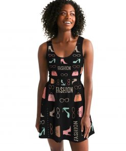 Fashion Me Fabulous Womens Scoop Neck Skater Dress