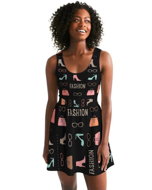 Fashion Me Fabulous Womens Scoop Neck Skater Dress