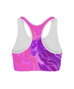 Alternative view of Hot Pink Liquid Sports Bra
