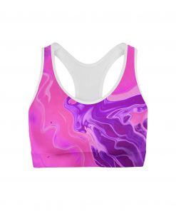 Hot Pink Liquid Sports Bra