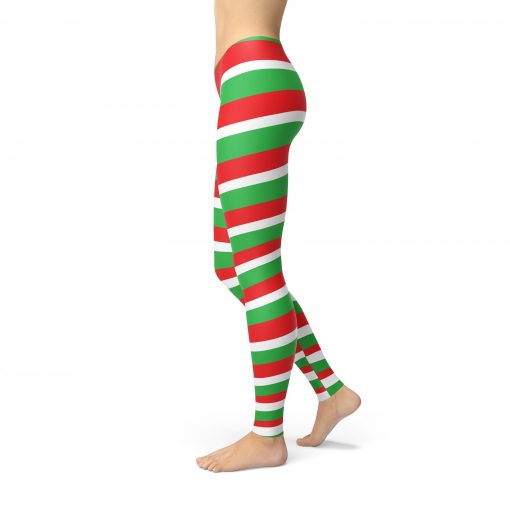 Avery Red Green Candy Cane Leggings - Image 4