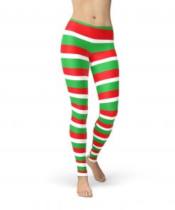 Avery Red Green Candy Cane Leggings